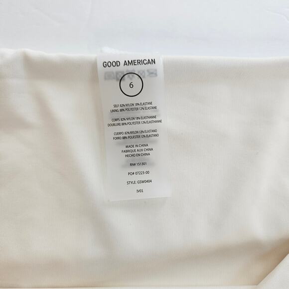 Good American Basic Better Bikini Cheeky Bottom Swim Ivory Plus 3x Pool Beach - Picture 5 of 8